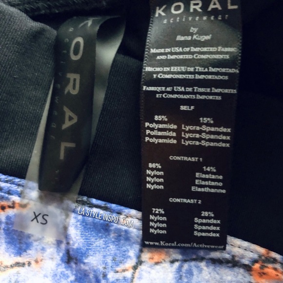 KORAL Frame Legging Snake Mesh in Blue Size XS - Picture 9 of 10